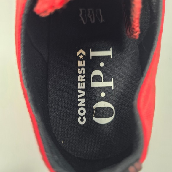 Converse All Star x OPI Red Heads Ahead Low Top Sneakers Red Womens 9 Mens 7 - Picture 15 of 16